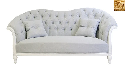 фото Французский диван Velina цвет желтый в интерьере