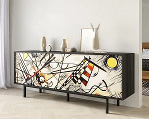 Комод с четыремя дверками "Emerson" by Kandinsky арт EM01/Print_01 на заказ в интернет-магазине