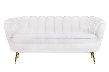 Трехместный диван ракушка для гостиниц Pearl Triple Boucle в интерьере