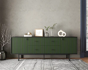 красивые Комод две дверки и четыре ящика "Emerson" арт EM19/green/L в интернет-магазине