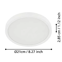 купить стильные 900647 Накладной светильник FUEVA 5, 17W (LED), 3000K, IP44, L210, B210, H28, сталь, белый / пластик, белый