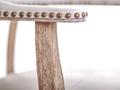 Мягкий стул с подлокотниками Tanner White Leather