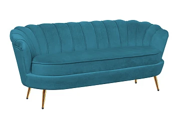 Диван ракушка для гостиниц Pearl Triple Marine Velvet