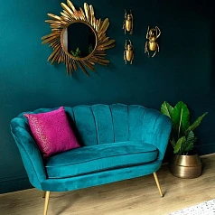 Диван ракушка Pearl Double Marine Velvet