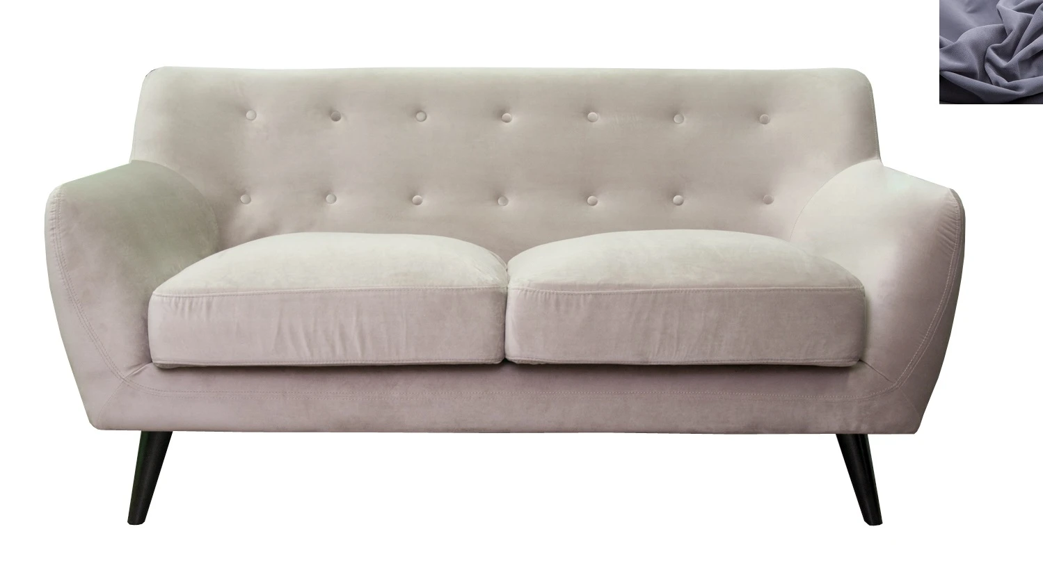 фото Диван с мягкими подлокотниками Albert 8 цвет синий в интерьере