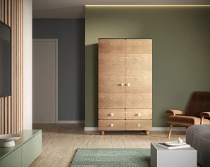 фото Шкаф двухдверный с ящиками "Split" SP14 в интерьере