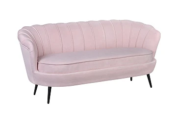 заказать Дизайнерский диван Pearl Triple Pink на черных ножках