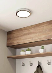 стильные 900641 Накладной светильник FUEVA 5, 17W (LED), 3000K, IP44, ?210, сталь, хром / пластик, белый