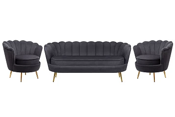 купить стильный Комплект кресел и дивана ракушка Pearl Triple Black