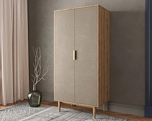 купить стильный Шкаф малый двухстворчатый "Line" R24/beige