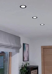 купить 900747 Комплект встраиваемых светильников диммируемых SALICETO, 3X6W (LED), 2700K, ?88, алюминий, черный в интернет-магазине