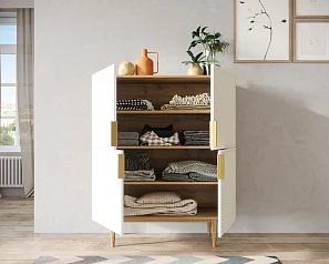 заказать Большой комод с четырьмя дверками "Line" LN03/GR1/beige