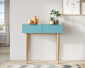 купить стильные Консоль с двумя ящиками "Line" LN16/GR1/blue в интернет-магазине