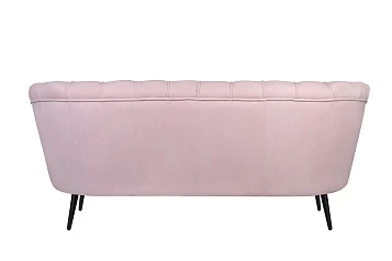 Дизайнерский диван Pearl Triple Pink на черных ножках