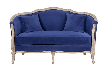купить стильный Дизайнерский двухместный диван Darcy 2 ампир синий