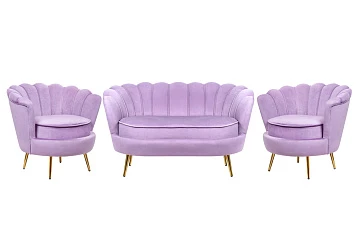 стильный Комплект кресел и дивана ракушка Pearl Double Purple