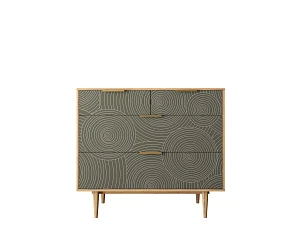 купить красивый Комод с четыремя ящиками "Line" R22/browngrey в интернет-магазине