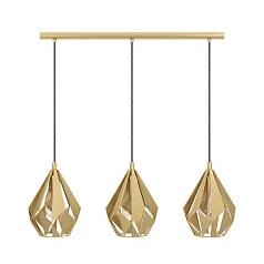 купить 43909 Люстра CARLTON, 3X60W (E27), L805, B205, H1100, сталь, золотой