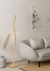 стильные 901107 Светодиодный торшер LASANA 4, 36W(LED), H1430, сталь, алюминий, светло-коричн/ пластик, белый, 3000K, 4700lm