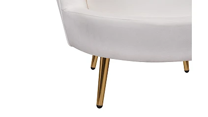 Кресло с пуфом ракушка Pearl Beige в интернет-магазине