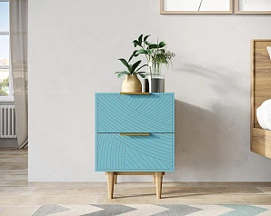 заказать Тумбочка с двумя ящиками "Line" LN07/GR1/blue в интернет-магазине