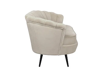 купить Диван ракушка для гостиниц Pearl Triple Taupe на черных ножках