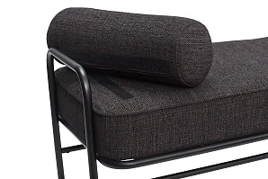 БАНКЕТКА HUBSCH, ТКАНЬ / МЕТАЛЛ, ЧЕРНЫЙ