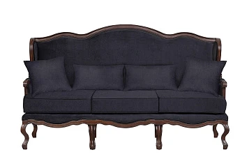 заказать Прямой трехместный диван Brody черный