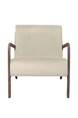 купить красивое Низкое кресло с деревянными подлокотниками Mody Beige бежевый