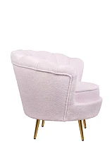 фото Низкое кресло Pearl Pink Boucle в интерьере