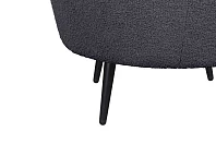 купить Низкое кресло ракушка Pearl Black Boucle на черных ножках