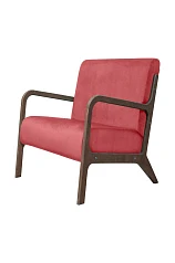 купить Низкое кресло с деревянными подлокотниками Mody Karmin красное