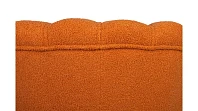заказать Низкое кресло ракушка Pearl Orange Boucle на черных ножках