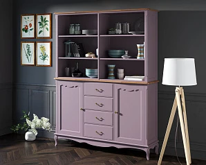 красивые Шкаф Leontina Lavanda с открытым верхом арт ST9351/2L на заказ