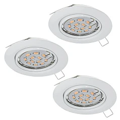 заказать 75349 Комплект светодиодных встраиваемых светильников EINBAUSPOT LED, 3x3W (GU10), 87х87, сталь, белый в интернет-магазине