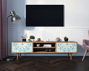 Комод "Berber" с нишей низкий под TV принт 46 арт BB49/Print_46 в интернет-магазине
