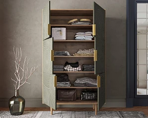 красивый Большой комод с шестью дверками "Line" R20/browngrey в интернет-магазине