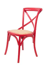 красивый Стул ретро Cross Back Red