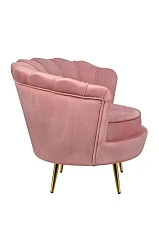 Низкое кресло ракушка Pearl Pink V3 в интерьере