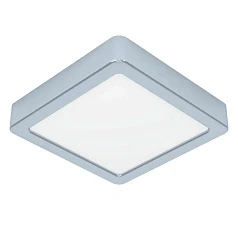 900649 Накладной светильник  FUEVA 5, 11W (LED), 3000K, IP44, L160, B160, H28, сталь, хром / пластик, белый в интерьере
