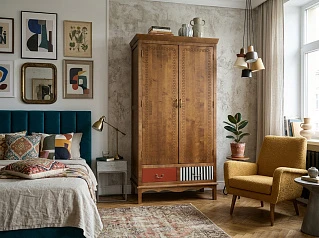 Шкаф двустворчатый "Гуашь (Gouache)" арт М10527ETG