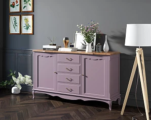 купить стильный Комод "Leontina lavanda" с дверками и ящиками арт ST9351L