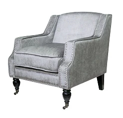 красивое Полукресло для камина Mart Rich цвет серый в интернет-магазине