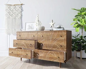 заказать Комод "Boho" 6 ящиков джангл арт BH08