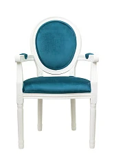 заказать Мягкий стул с подлокотниками Volker Arm Blue and White в интернет-магазине
