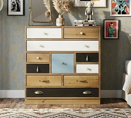 Комод для белья «Акварель (Aquarelle)» 10 ящиков арт RE-19ETG/4