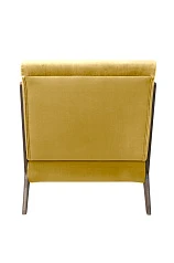 Низкое кресло c деревянными подлокотниками Mody Yellow