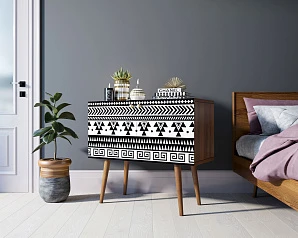 красивый Комод на высоких ножках "Berber" малый принт 19 арт BB13/Print_19 в интернет-магазине