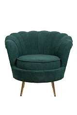 красивое Низкое кресло Pearl Green Boucle