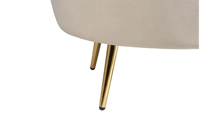 купить Кресло с пуфом ракушка Pearl Taupe